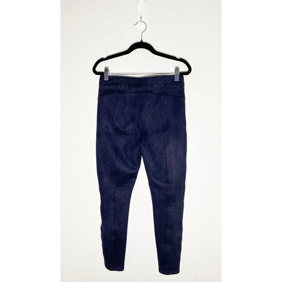 SPANX Women's Navy Blue High Waist Pull On Faux Suede Leggings Stretch Casual M - Picture 6 of 9